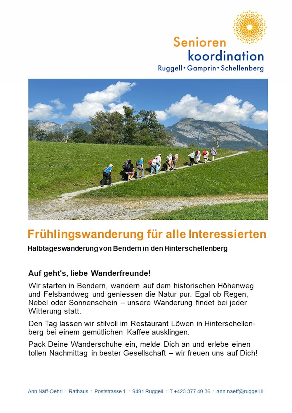 Flyer Frühlingswanderung 